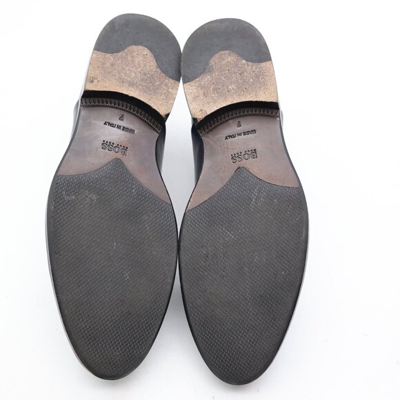 Hugo Boss Tailored Oxfords Dress Shoes Mens Size US 8 UK 7 Navy Gray Leather main image 8
